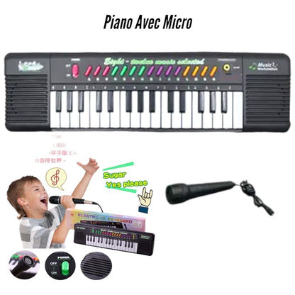 🎹 Piano avec Micro Karaoké pour Enfant — Éveil Musical Garanti