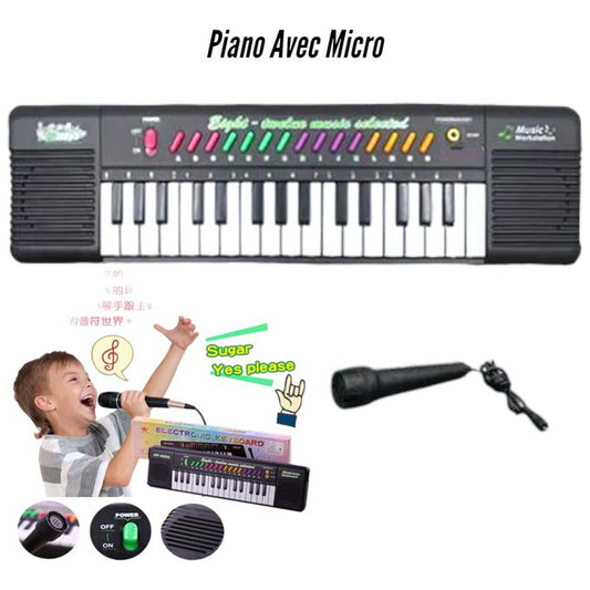🎹 Piano avec Micro Karaoké pour Enfant — Éveil Musical Garanti