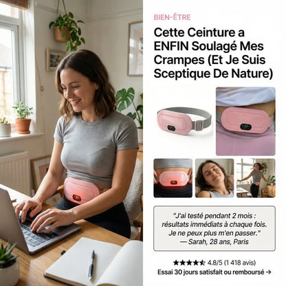 Ceinture Chauffante Cyclicare – Soulagement Immédiat des Crampes Menstruelles