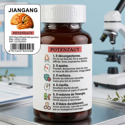 JIANGANG POTENZAGY – Complément Cérébral & Respiratoire Naturel