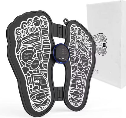 Tapis de Massage Réflexologie EMS - Stimulation Électrique des Points d'Acupression