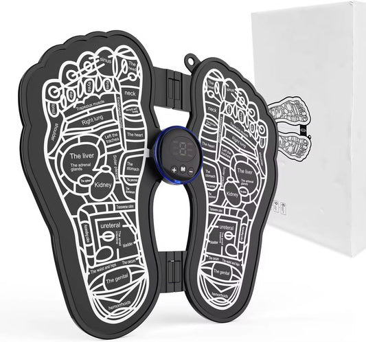 Tapis de Massage Réflexologie EMS - Stimulation Électrique des Points d'Acupression
