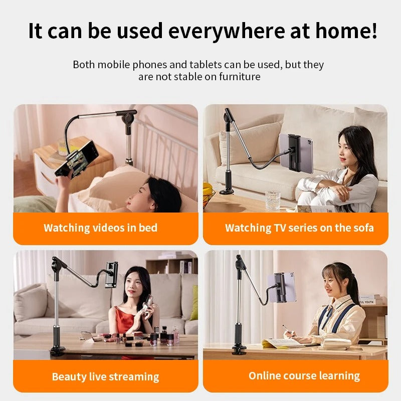 Support Téléphone Bras Flexible SAIJI – Universel 360° | Lit, Bureau & Canapé
